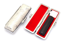 印鑑ケース 銀花 ホワイト 16.0-18.0mm