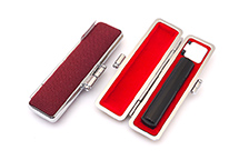 印鑑ケース 帆布ケース ボルドー 10.5-12.0mm