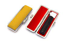 印鑑ケース 帆布ケース カラシ 13.5-15.0mm