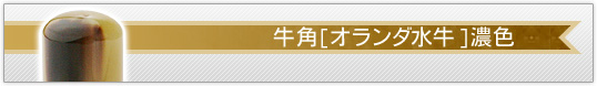 認め印/牛角[オランダ水牛] 濃色（極上）
